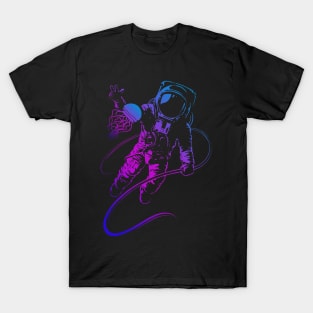 'Astronaut Jelly Fish Rainbow' Radiant Space Galaxy Gift T-Shirt